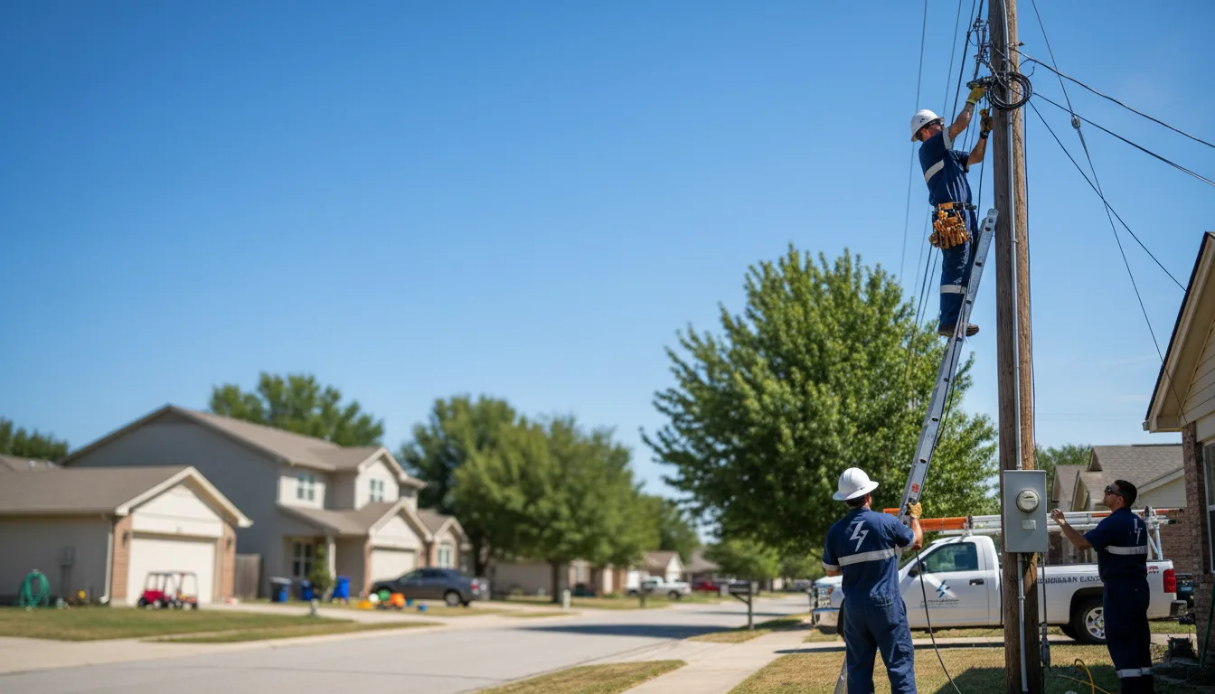 Residential electrician providing installation services in Medina, TX